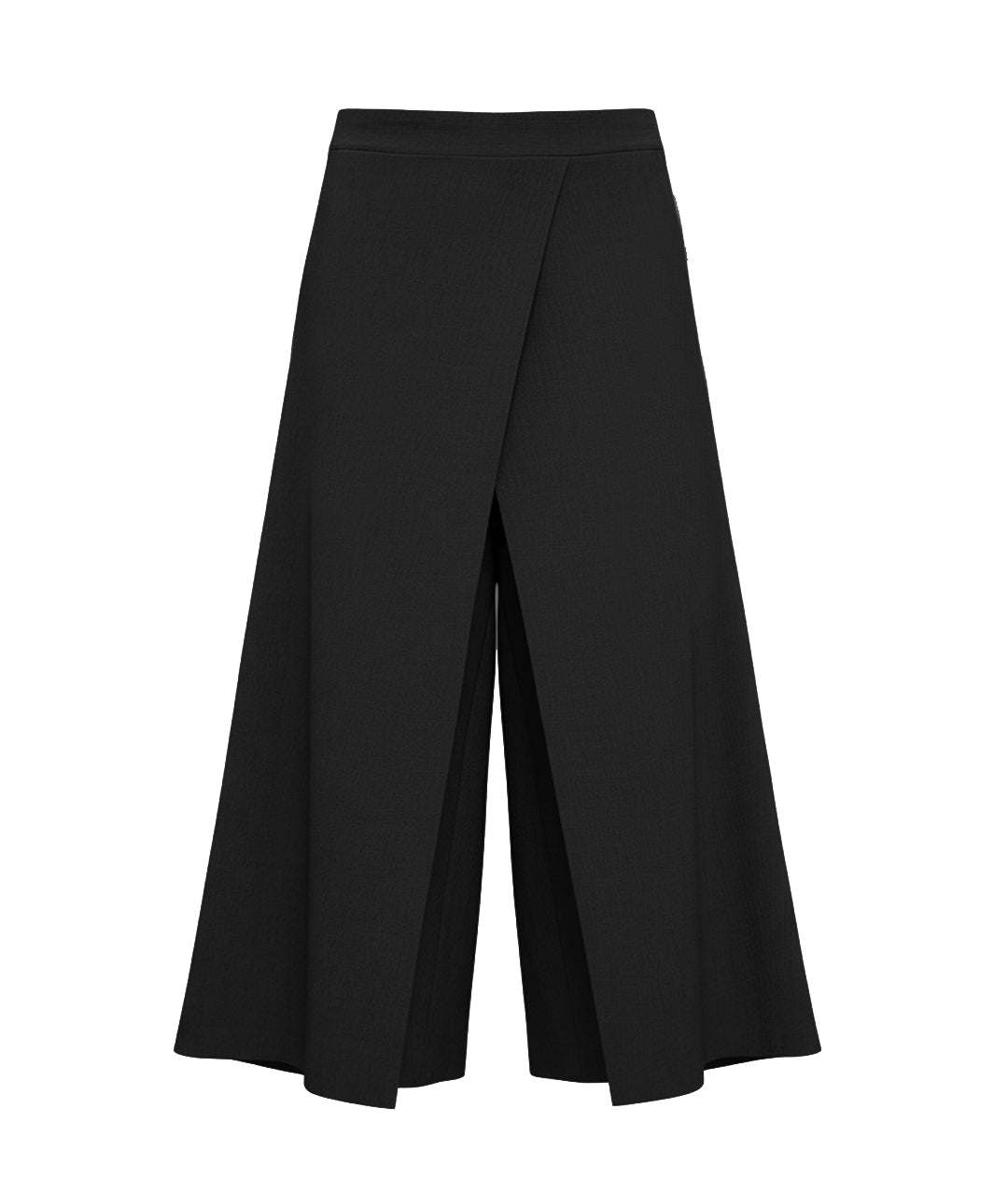 a-line pants with an overlapping front