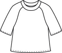 boxy pullover top with short raglan sleeves, a standing collar and a straight hem