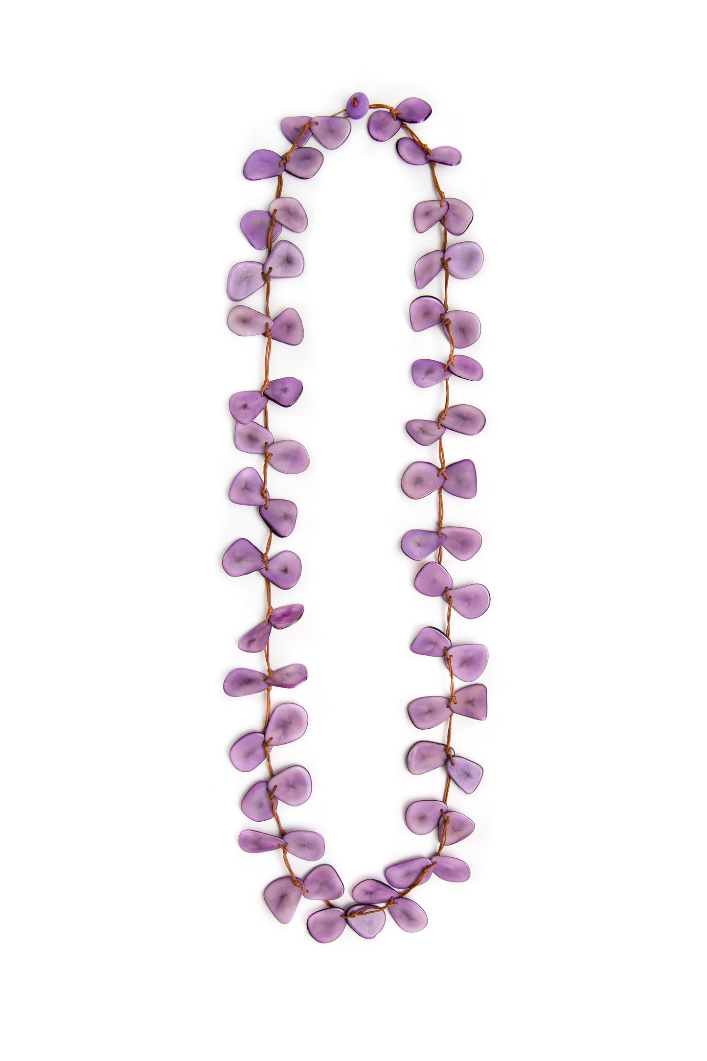 lavender tagua nut necklace