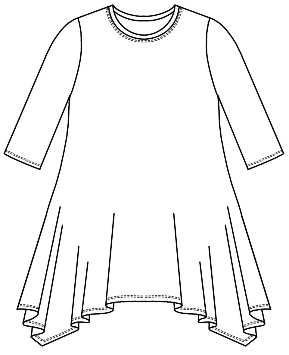 a flat drawing of a top