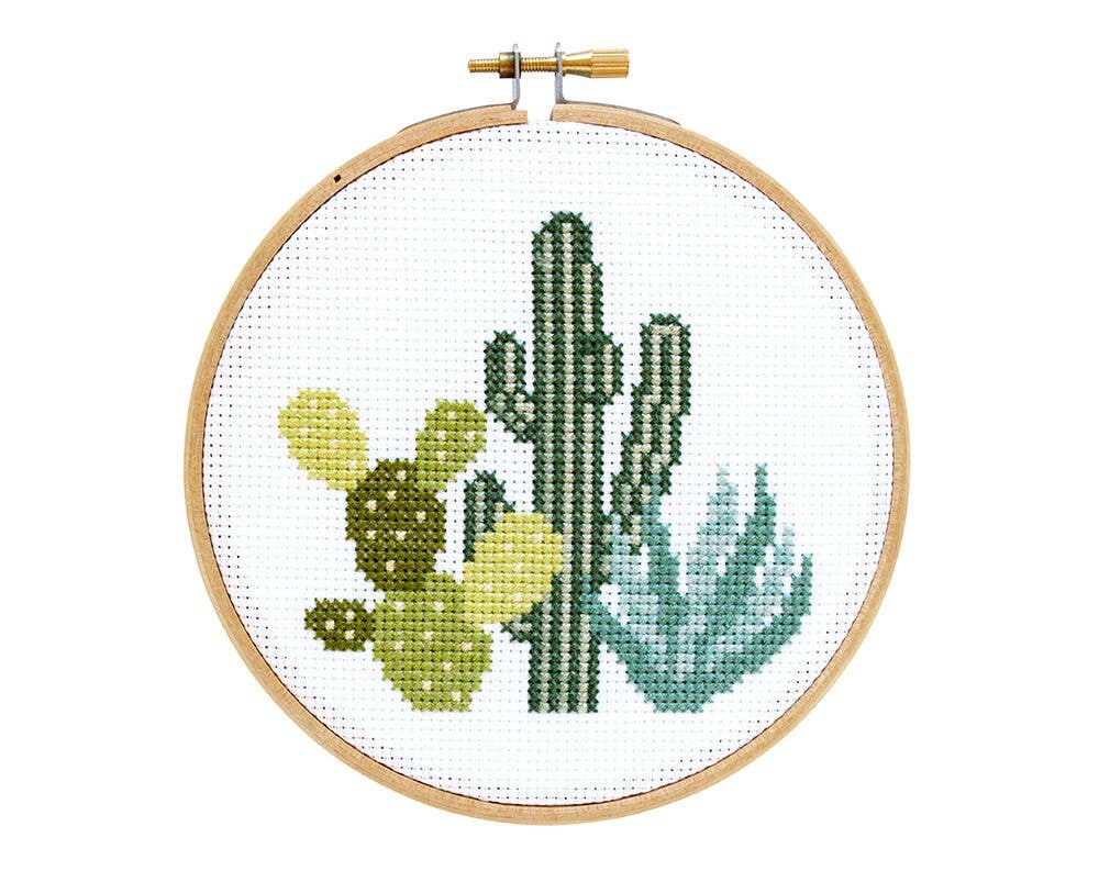cactus cross stitch kit