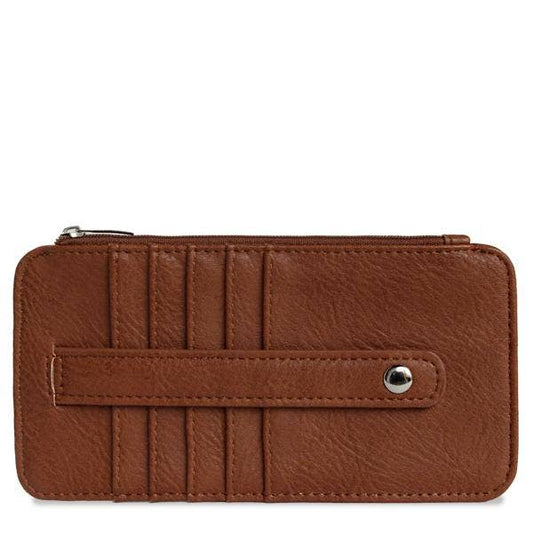 brown vegan leather wallet
