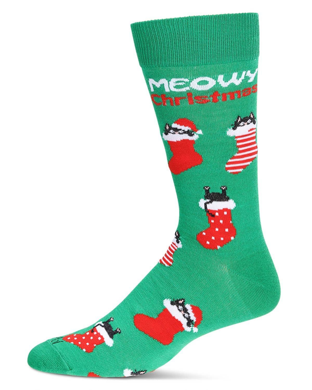 christmas cat socks