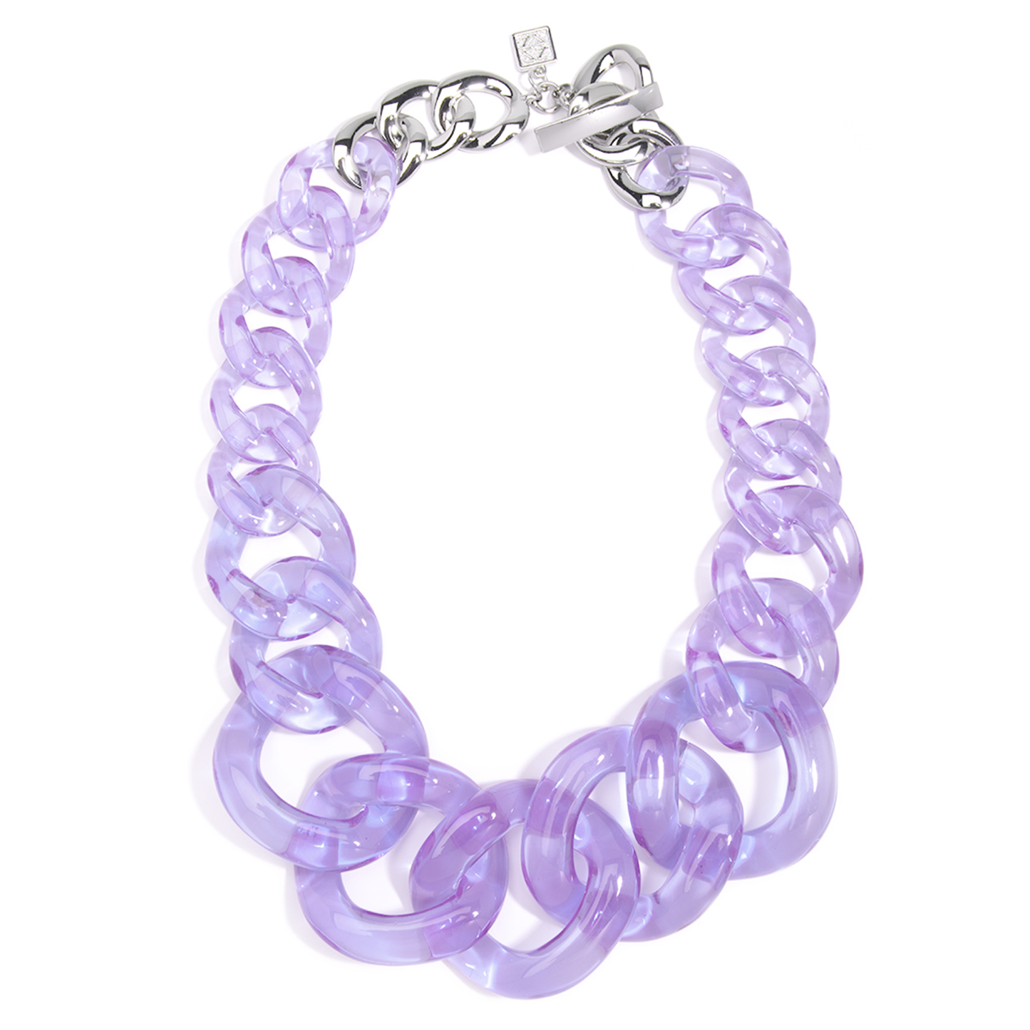 lavender link necklace