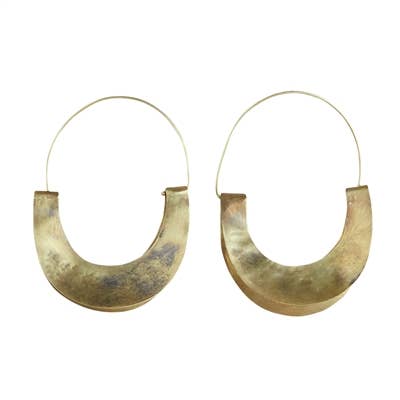 gold statement hoop earrings