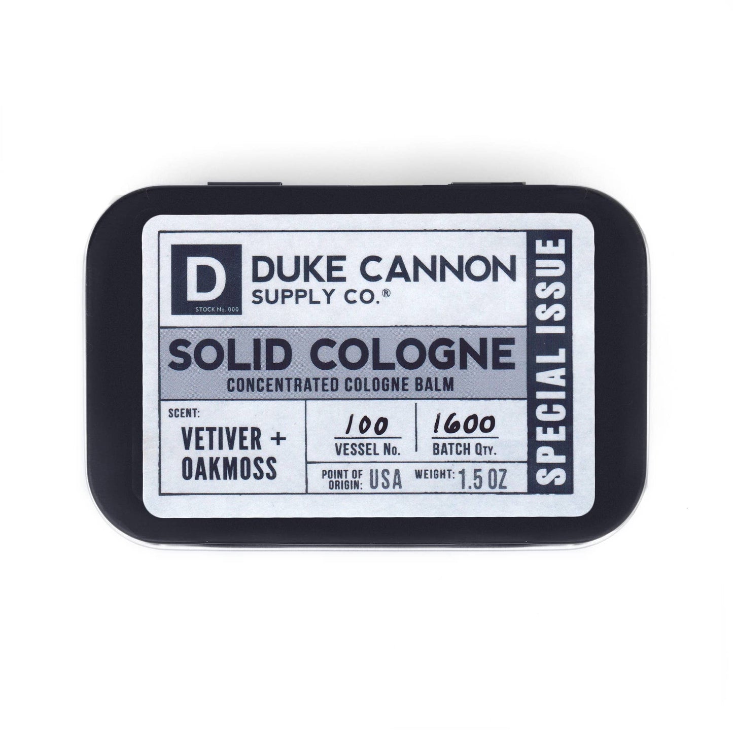 duke cannon cologne balm in packaging