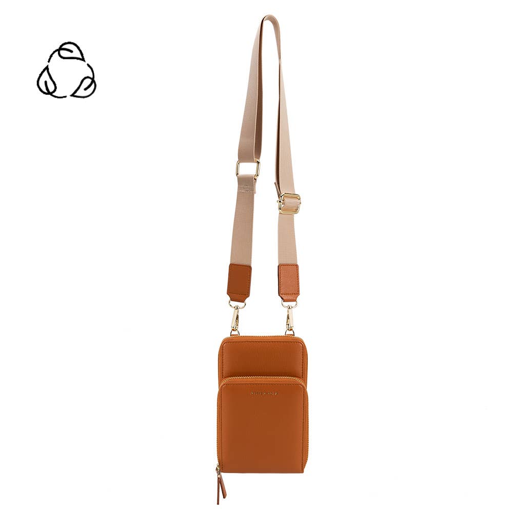 tan crossbody against a white background