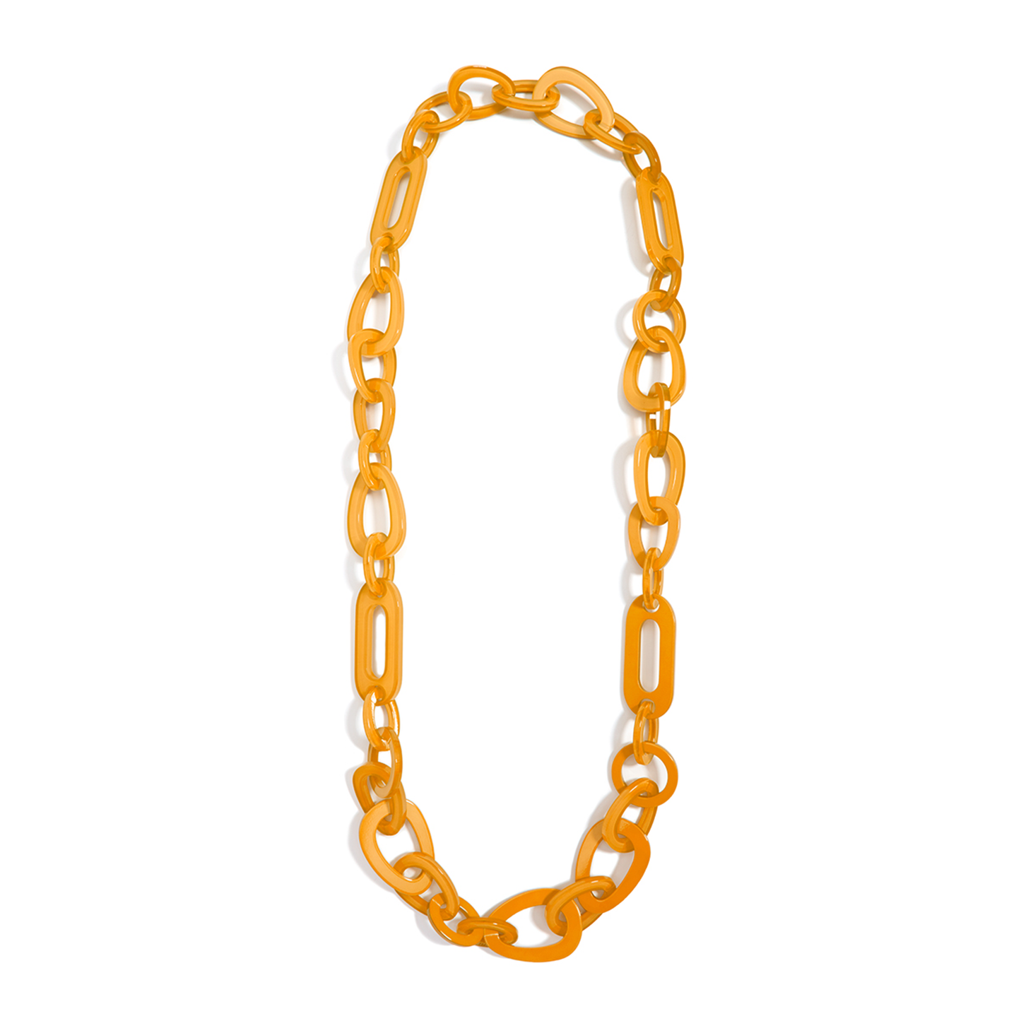 orange chain link necklace
