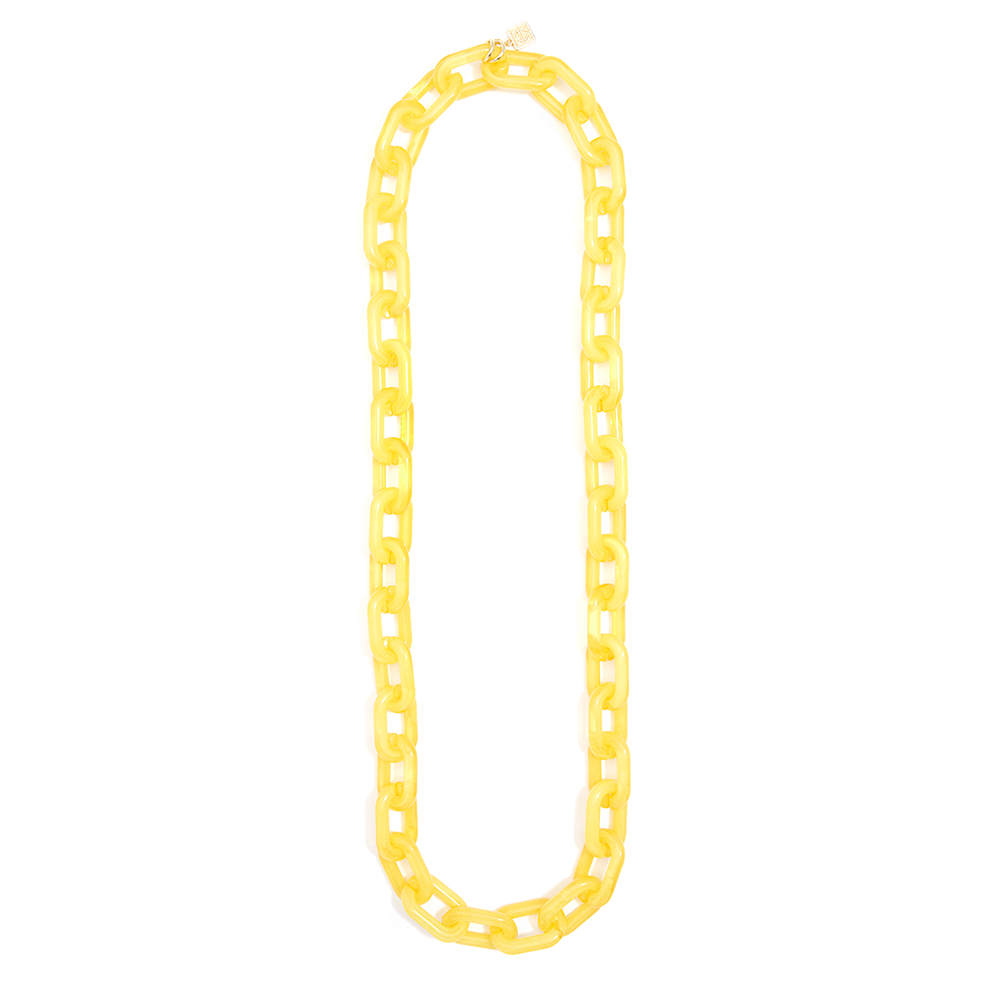 yellow link necklace