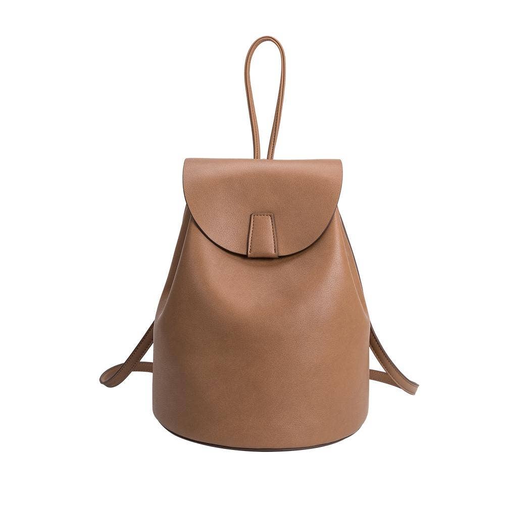 Mocha Aubrey backpack pictured against a white background
