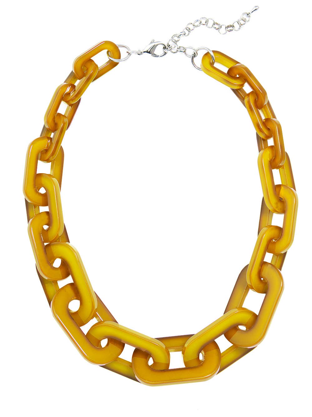 Resin Links Necklace - Yellow