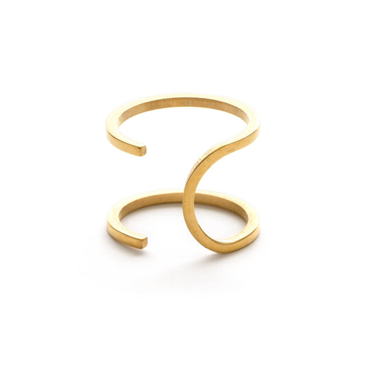 abstract gold wrap ring