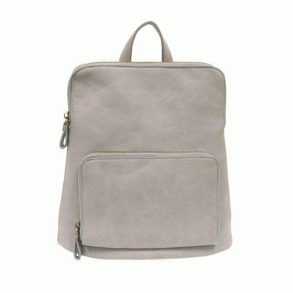 grey colored backpack